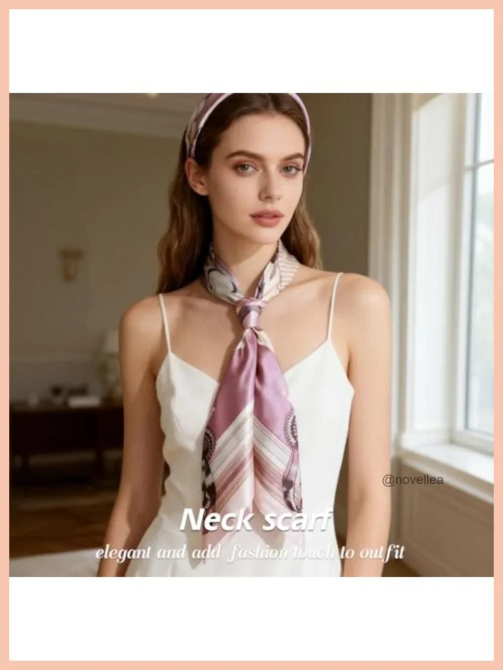 35-inch Silk Head Scarf for Women, 4 Pcs Satin Bandana Square Hair Wraps